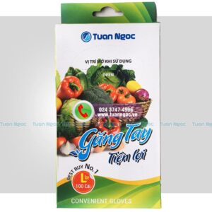 Hộp 100 găng tay nilon trong suốt size L