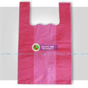 túi nilon 2 quai đựng hàng màu đỏ nhiều kích cỡ giá tốt