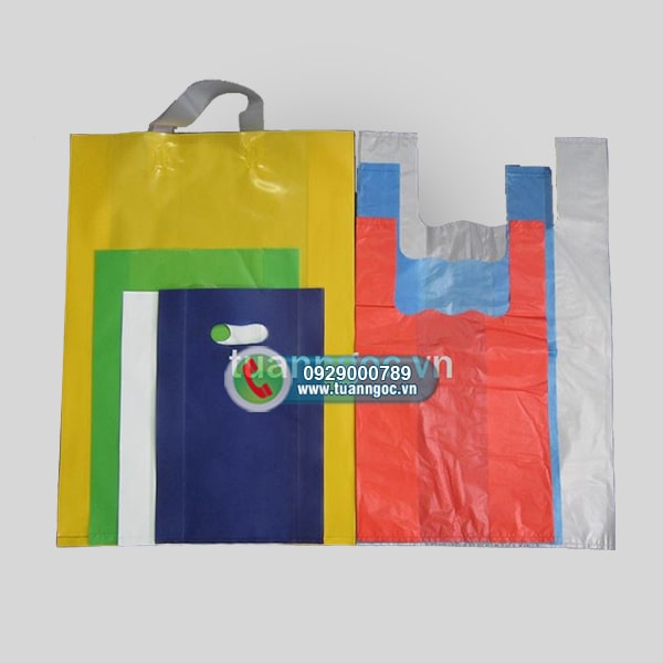 Các túi nilon đựng hàng hoá phổ biến cho cửa hàng , siêu thị và chợ