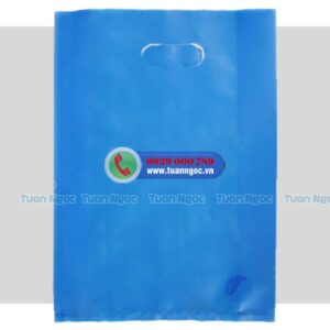 Túi pe xanh dương quai hạt xoaifi dày dặn cho ngân hàng