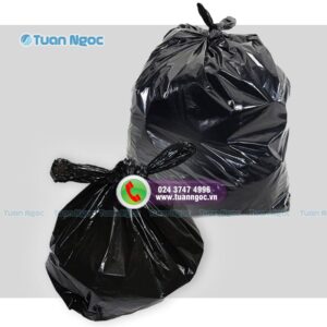 Túi xốp 2 quai đóng hàng chất liệu PE đen