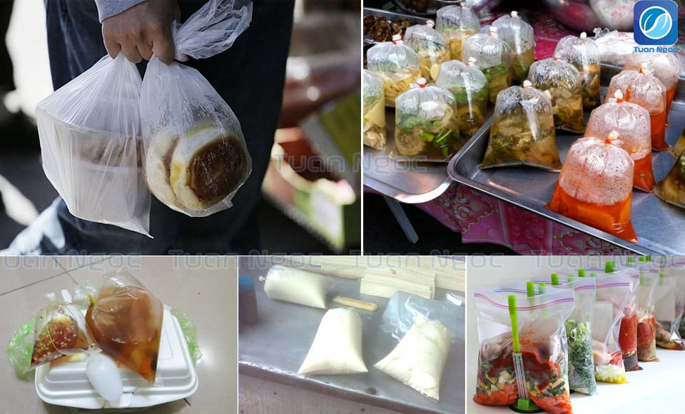 dùng túi ni lông đựng thức ăn nóng có độc hại không