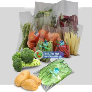 túi nilon đựng rau củ quả siêu thị và cửa hàng thực phẩm sạch